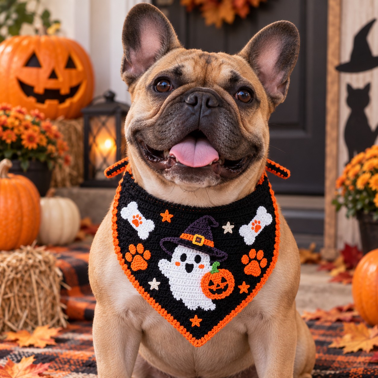 Bandana Artigianale Dolce Spooky per Cani